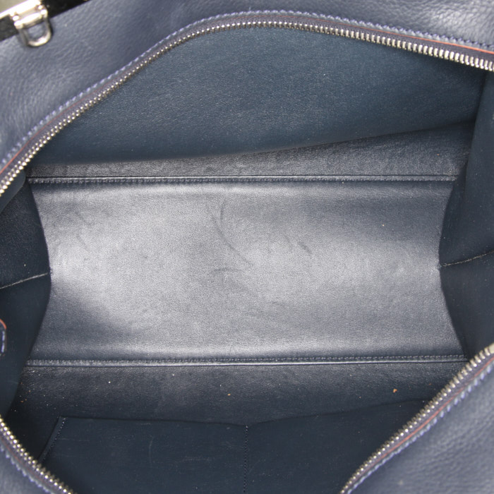 Sac à main Fendi 3 Jours en cuir bleu rouge et jaune - Detail D3