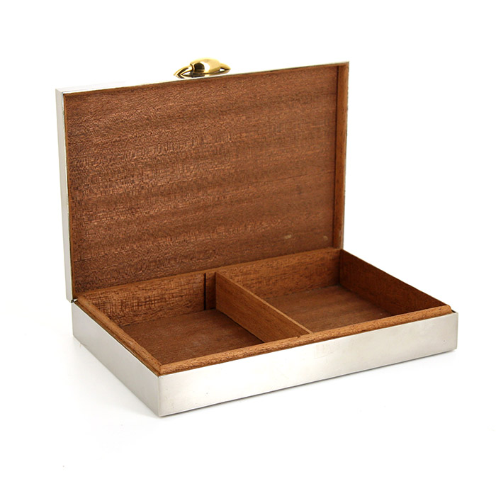 Hermès, "Languette", box in nickel and gold-plated metal, signed, from the 1980's - Detail D1