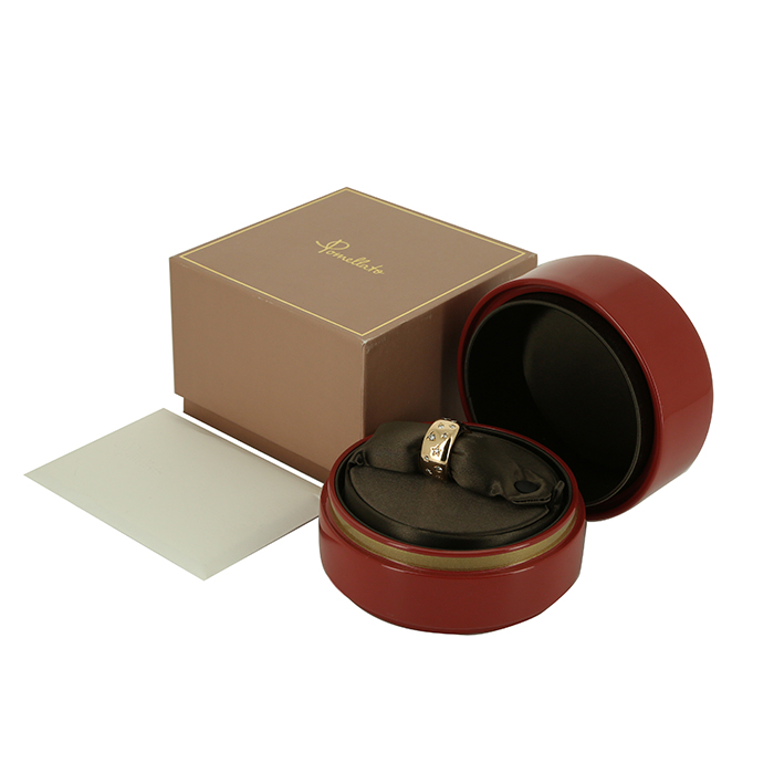 Anello Pomellato Iconica modello grande in oro rosa e diamanti - Detail D2