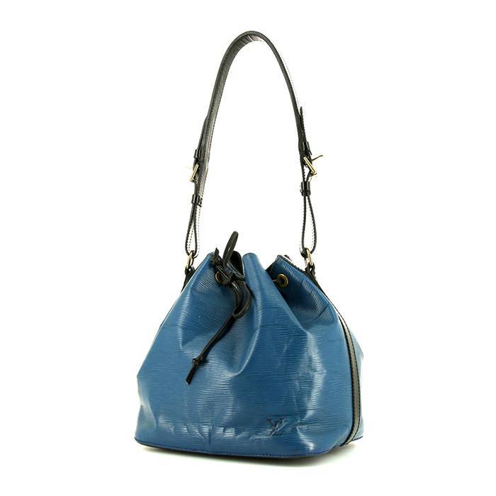 Louis Vuitton petit Noé handbag in blue epi leather and black leather - 00pp
