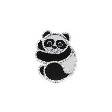 Van Cleef & Arpels Lucky Animals Panda brooch in white gold,  onyx and mother of pearl