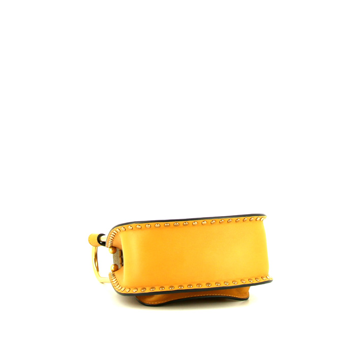 Bolso bandolera Chloé Hudson en cuero amarillo - Detail D4