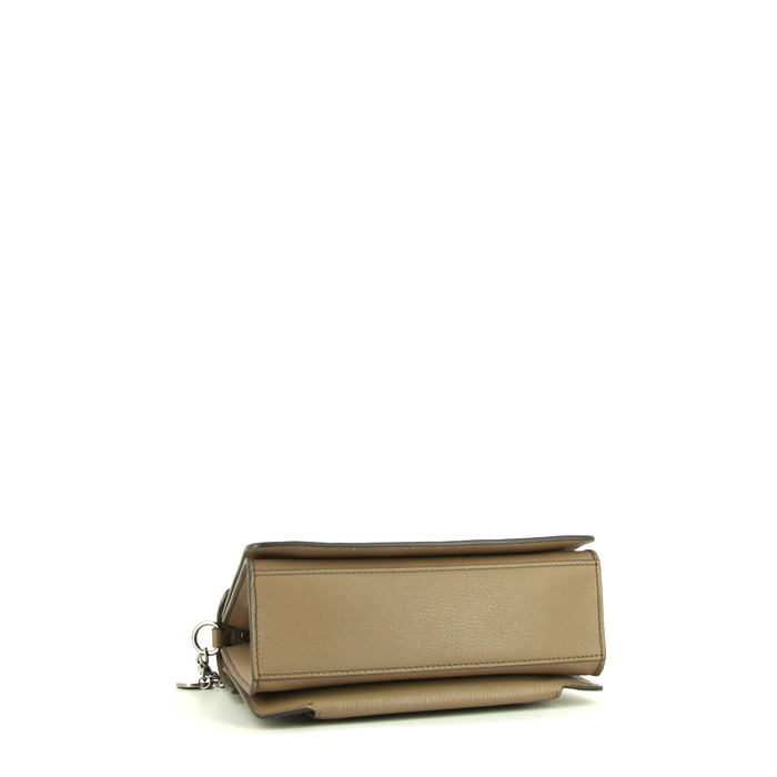 Bolso de mano Givenchy GV3 en cuero color topo y ante color topo - Detail D5