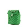 Chanel Sac à dos backpack in green quilted leather - 00pp thumbnail