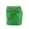 Mochila Chanel Sac à dos en cuero acolchado verde - 360 thumbnail