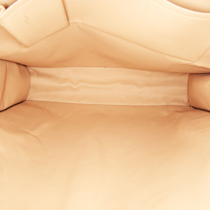 Shopping bag Louis Vuitton Louis Vuitton Sac Plat in tela monogram cerata marrone e pelle naturale - Detail D2