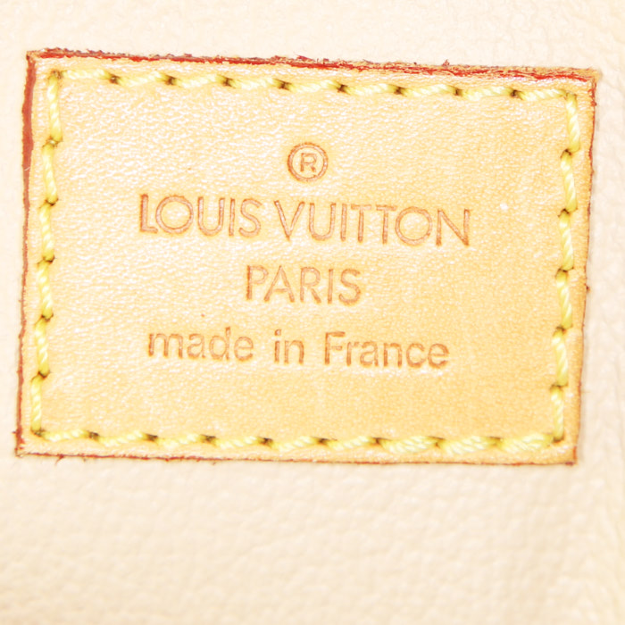 Louis Vuitton Louis Vuitton Sac Plat shopping bag in brown monogram canvas and natural leather - Detail D3