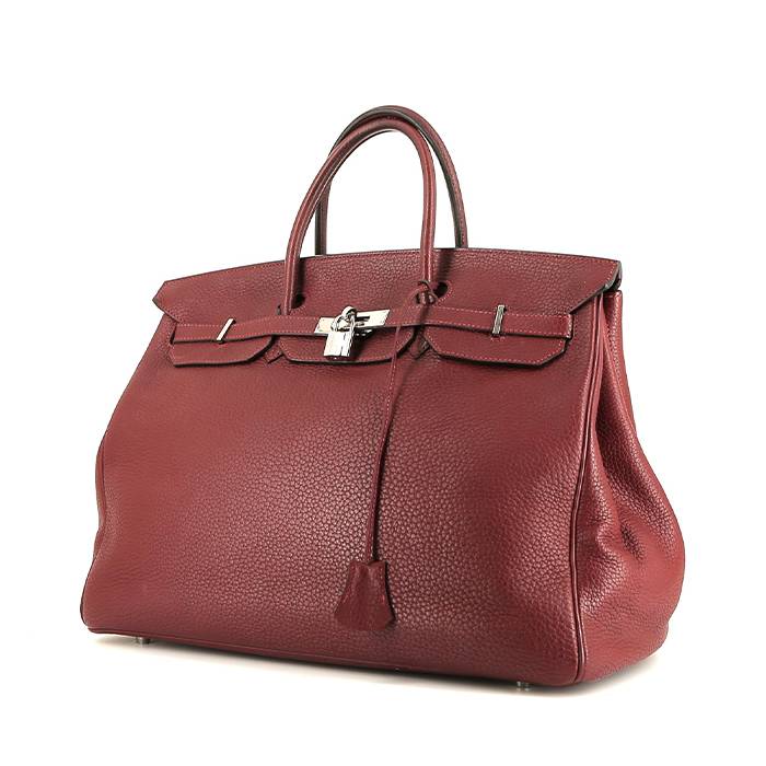 Hermès Birkin 40 cm handbag  in burgundy togo leather - 00pp