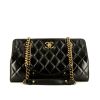Bolso de mano Chanel Petit Shopping en cuero acolchado negro - 360 thumbnail