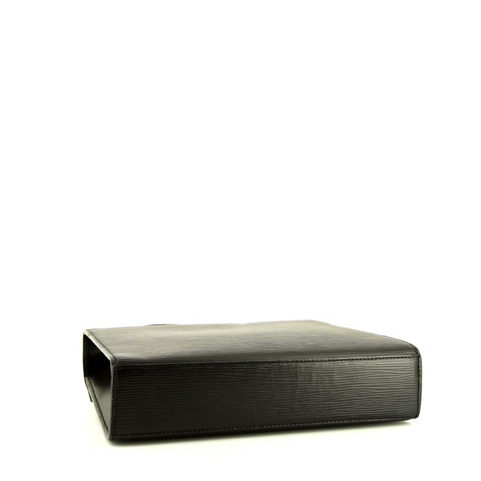 Louis Vuitton Malesherbes handbag in black epi leather - Detail D4