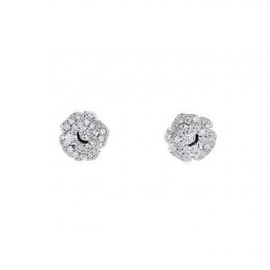 Pendientes Dior Rose Dior Bagatelle en oro blanco y diamantes