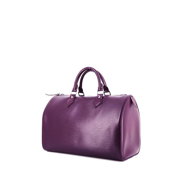 Authentic Louis Vuitton Speedy in Yellow Epi & Purple Interior #1212974
