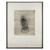 Georges Braque, "Grande tête", eau-forte en noir sur papier Auvergne, signée, numérotée et encadrée, de 1950 - 00pp thumbnail