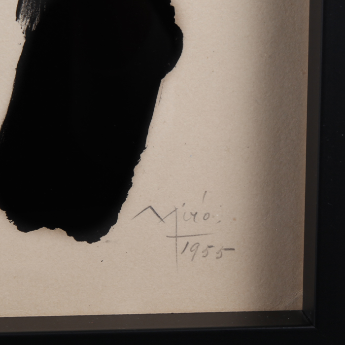 Joan Miró, "Palotin Giron", lithograph in colors on paper, signed, numbered, dated and framed, of 1955 - Detail D1
