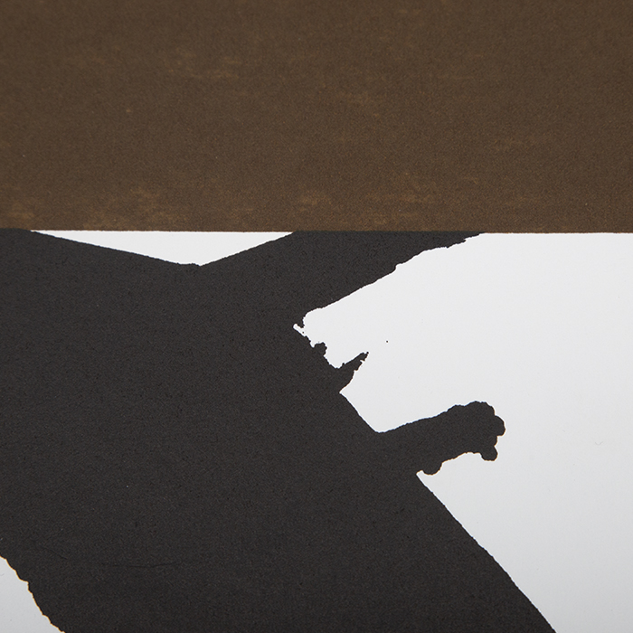 Pierre Soulages, "Lithographie 43", lithograph in colors on paper, signed, numbered, dedicated and framed, of 1995 - Detail D1