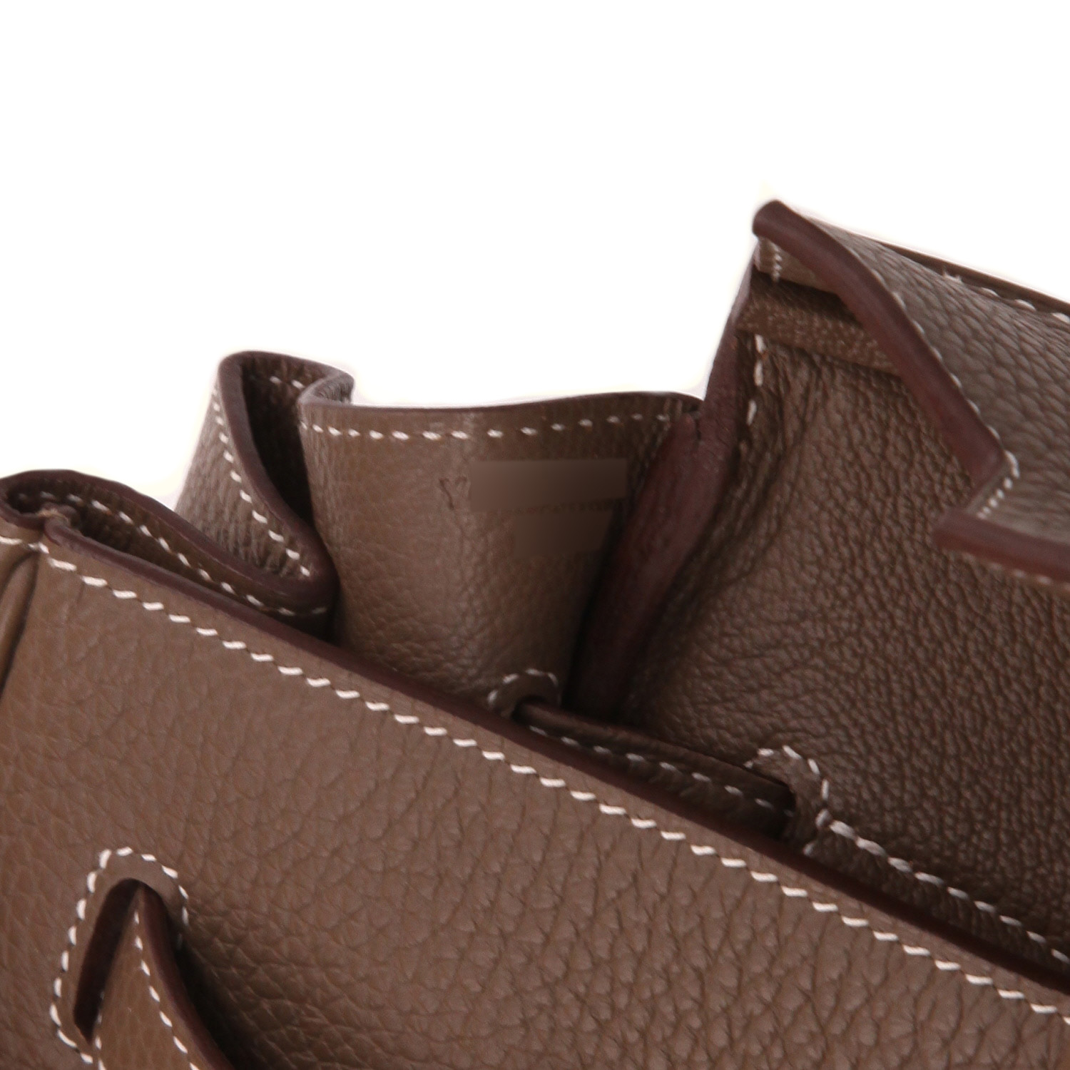 Borsa Hermes Birkin 35 cm in pelle togo etoupe - Detail D3