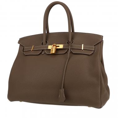 Sac à main Hermes Birkin 35 cm en cuir togo étoupe