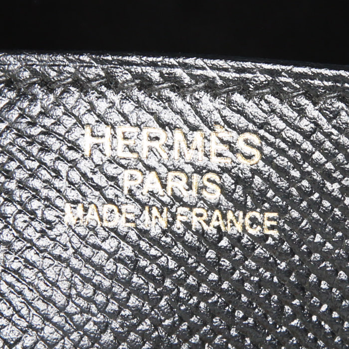 Bolso de mano Hermes Birkin 35 cm en cuero epsom negro - Detail D3