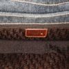 Dior Street Chic handbag in brown leather and blue denim canvas - Detail D2 thumbnail
