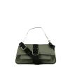 Dior Vintage handbag in khaki satin and black canvas - 360 thumbnail
