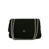 Bolso de mano Chanel 2.55 en fieltro de lana negro - 360 thumbnail