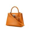 Hermes Kelly 25 cm handbag in gold box leather - 00pp thumbnail