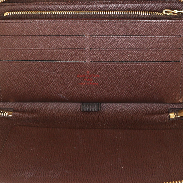 Portafogli Louis Vuitton Zippy in tela a scacchi ebana - Detail D2