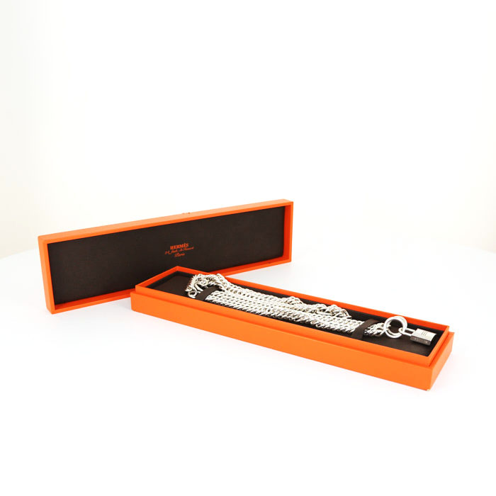 Collana lunga Hermès Cadenas in argento - Detail D2