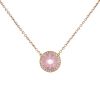 Poiray Fille Cabochon necklace in pink gold,  quartz and diamonds - 00pp thumbnail