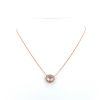 Poiray Fille Cabochon necklace in pink gold,  quartz and diamonds - 360 thumbnail