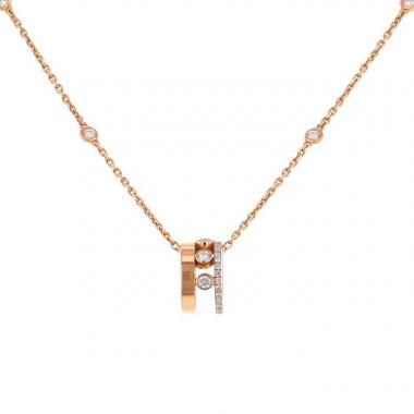 Messika Move Romane necklace in pink gold and diamonds