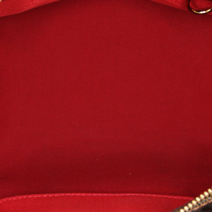 Borsa Louis Vuitton Speedy 30 in tela a scacchi ebana e pelle marrone - Detail D2