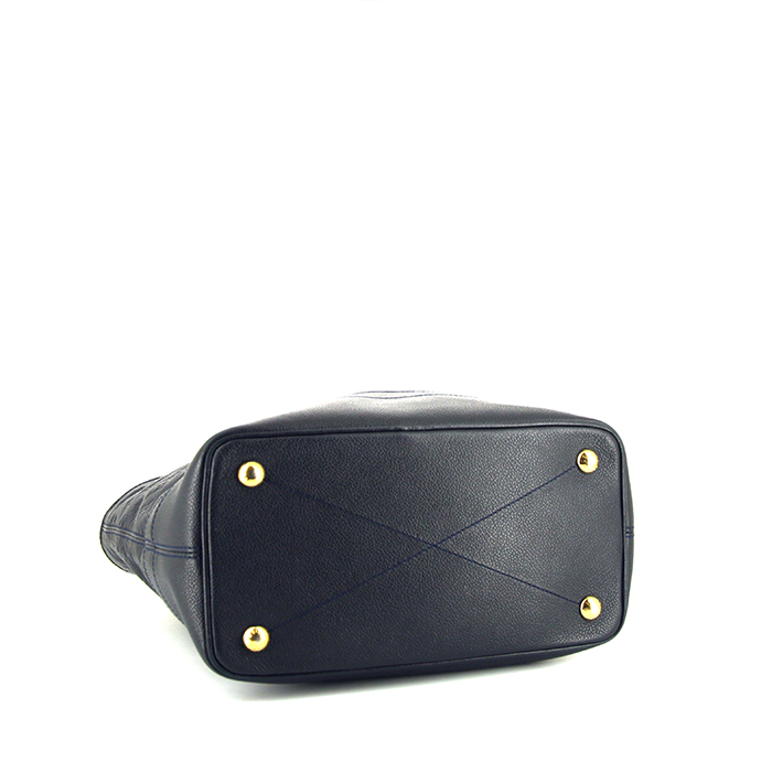 Louis Vuitton Citadines shopping bag in navy blue monogram leather - Detail D4