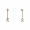 Paire de pendants d'oreilles Fred Baie des Anges en or jaune, perles et diamants - 360 thumbnail