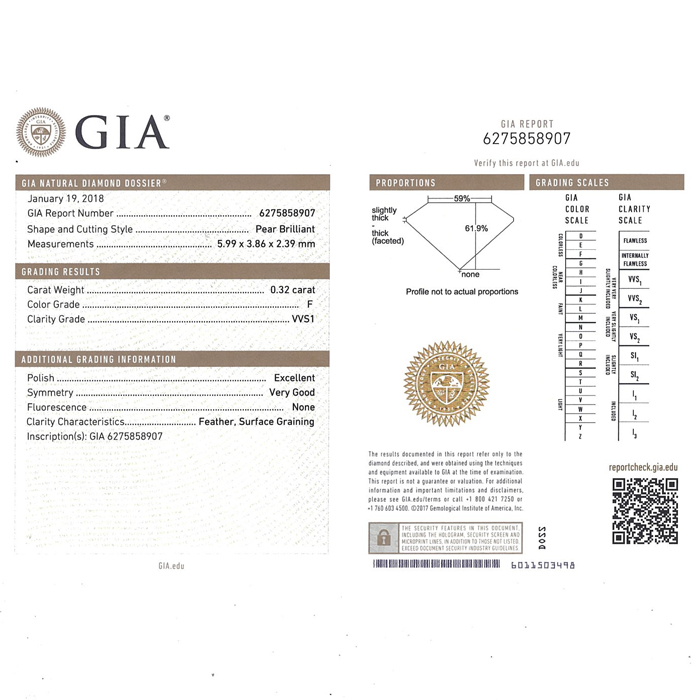 Sortija Fred Lovelight en platino y diamantes  (0,32 carat) - Detail D2