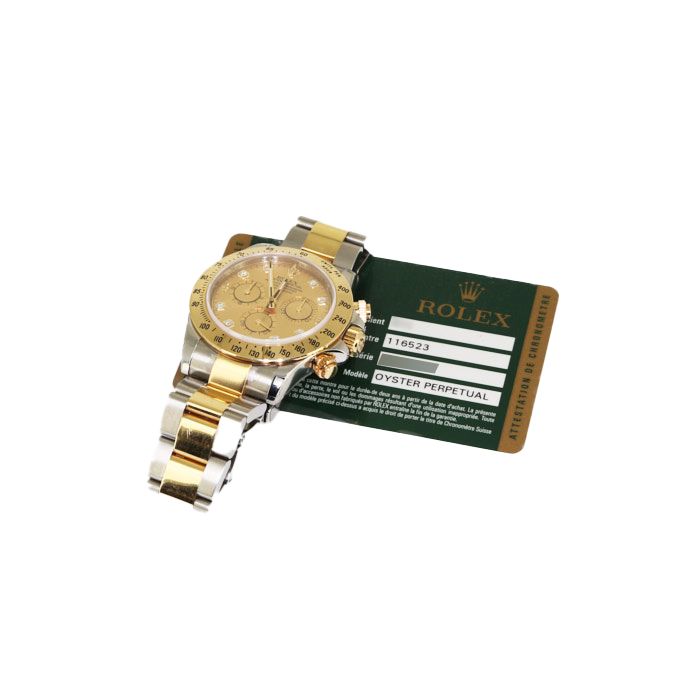 Rolex Daytona Automatique  in gold and stainless steel Ref: Rolex - 116523  Circa 2008 - Detail D2