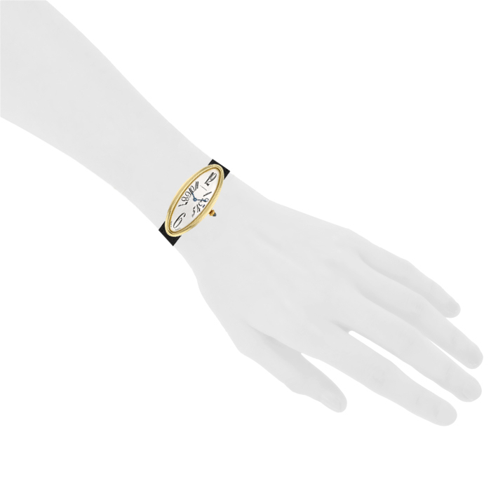 Cartier Baignoire allongée watch in 18k yellow gold Circa 1980 - Detail D1