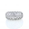 Anello bombato Dior Poulette in oro bianco e diamanti - 360 thumbnail