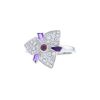 Cartier Caresse d'Orchidées ring in white gold,  diamonds, pink tourmaline and amethysts - 00pp thumbnail