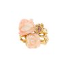Sortija Dior Pré Catelan en coral rosa,  oro amarillo y zafiros rosas - 00pp thumbnail