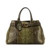 Gucci shopping bag in khaki python - 360 thumbnail