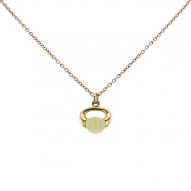 Pomellato Luna pendant in pink gold and lemon quartz