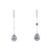 Chaumet pendants earrings in white gold,  diamonds and pearls - 00pp thumbnail
