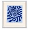 Victor Vasarely, "Zebrapar Bleu", sérigraphie en couleurs sur papier vélin, signée, numérotée et encadrée, de 1987 - 00pp thumbnail