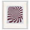 Victor Vasarely, "Zebrapar Argent", silkscreen in colors on woven paper, signed, numbered and framed, of 1987 - 00pp thumbnail