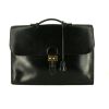Hermès Sac à dépêches briefcase in black box leather - 360 thumbnail