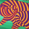 Victor Vasarely, "Tigres (fond argent)", silkscreen in colors on paper, signed and numbered, of 1983 - Detail D3 thumbnail