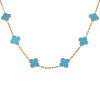 Van Cleef & Arpels Alhambra Vintage necklace in yellow gold and turquoises - 00pp thumbnail