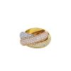 Cartier Trinity large model ring in 3 golds and diamonds, size 52 - 00pp thumbnail