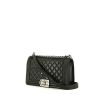 Chanel Boy handbag in black quilted leather - 00pp thumbnail
